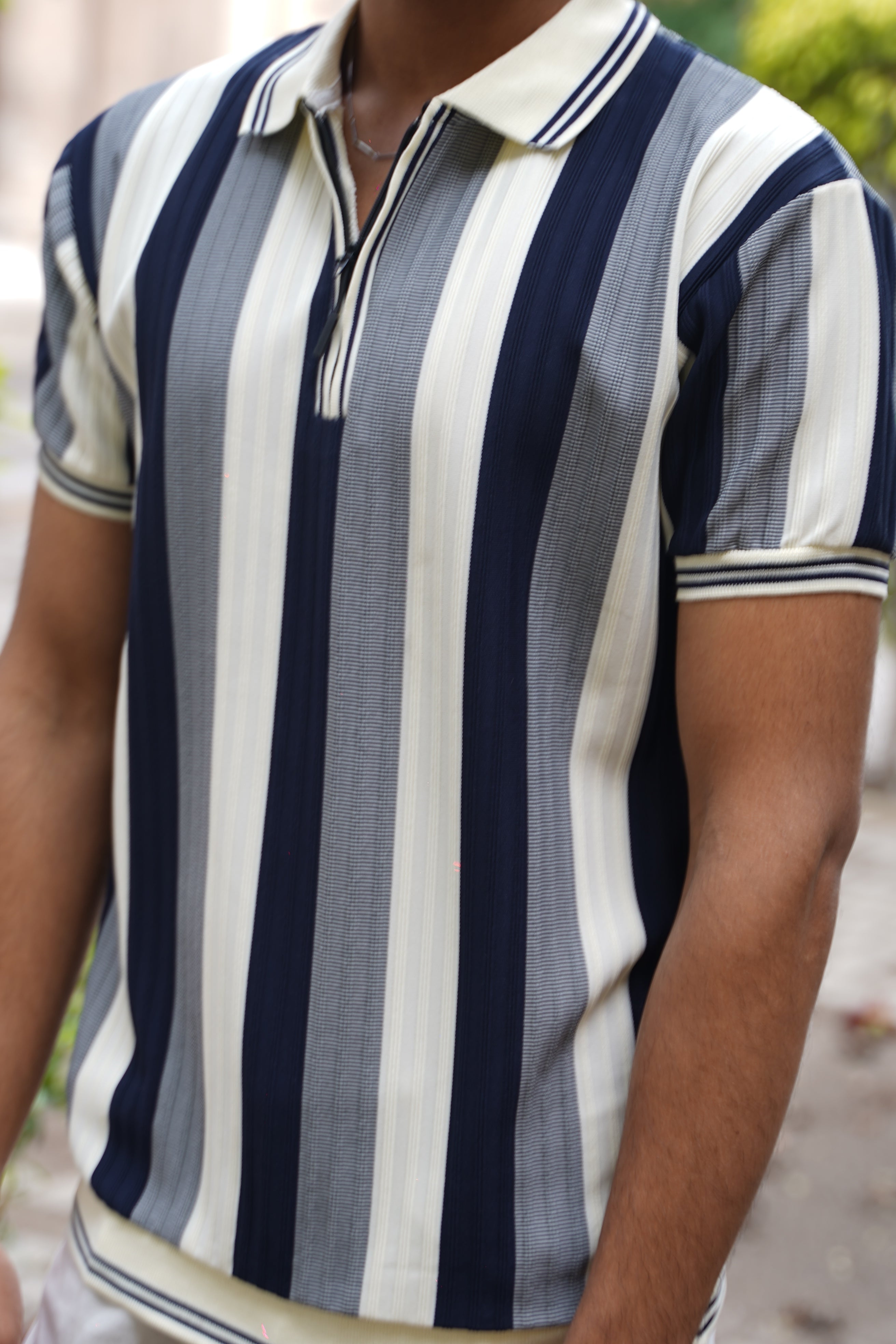 Polo zip t-shirt