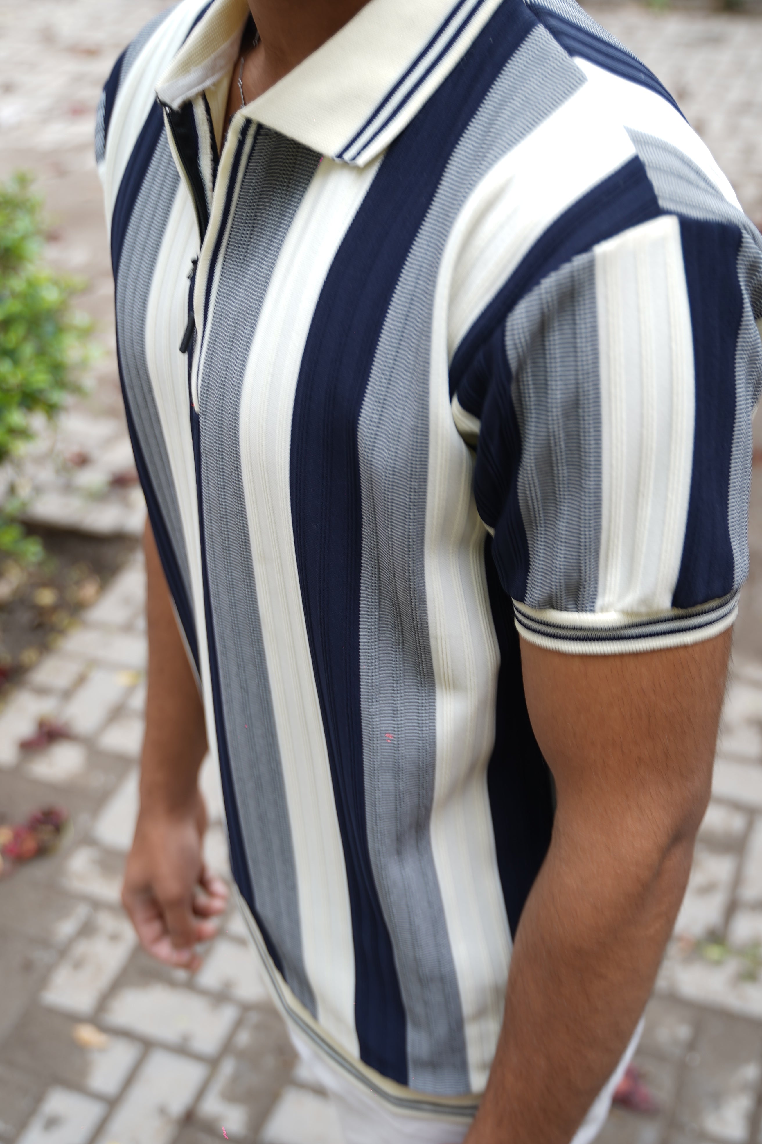 Polo zip t-shirt